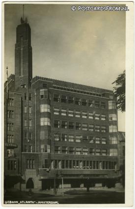 ansichtkaart: Amsterdam, Gebouw 'Atlanta'