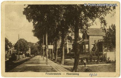 ansichtkaart: Finsterwolde, Heereweg