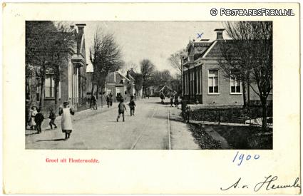 ansichtkaart: Finsterwolde, Groet uit