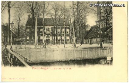 Groningen, Huize 't Hof ansichtkaart: Groningen, Huize 't Hof