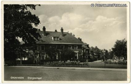 ansichtkaart: Groningen, Oranjesingel