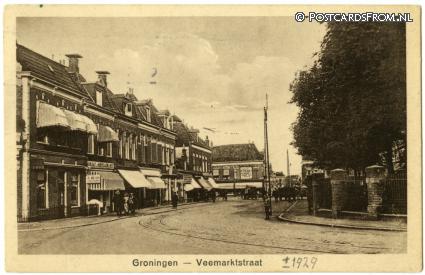 Groningen, Veemarktstraat ansichtkaart: Groningen, Veemarktstraat