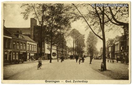 ansichtkaart: Groningen, Ged. Zuiderdiep