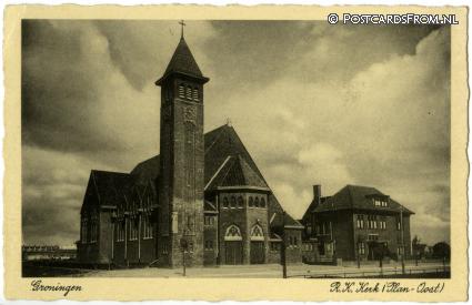 ansichtkaart: Groningen, R.K. Kerk. Plan-Oost