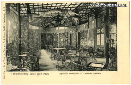 ansichtkaart: Groningen, Tentoonstelling 1903. Japansch Marktplein - Theehuis interieur