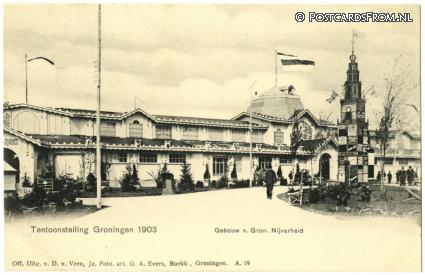 ansichtkaart: Groningen, Tentoonstelling 1903. Gebouw v. Gron. Nijverheid