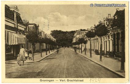 ansichtkaart: Groningen, Verl. Grachtstraat