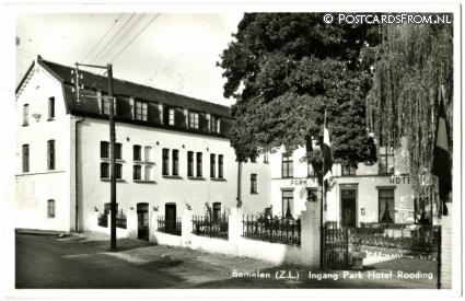 Bemelen, Ingang Park Hotel Rooding ansichtkaart: Bemelen, Ingang Park Hotel Rooding
