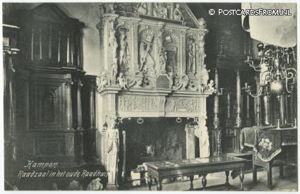 Kampen, Raadzaal in het oude Raadhuis ansichtkaart: Kampen, Raadzaal in het oude Raadhuis