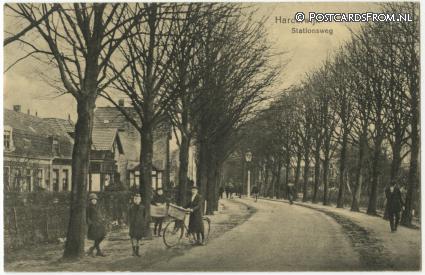 ansichtkaart: Harderwijk, Stationsweg