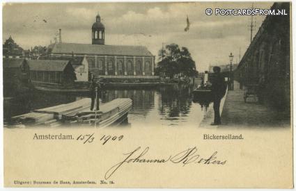 ansichtkaart: Amsterdam, Bickerseiland