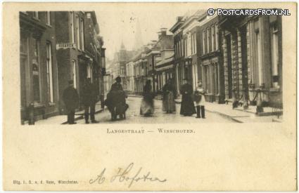 Winschoten, Langestraat ansichtkaart: Winschoten, Langestraat