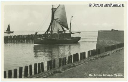Veere, De haven binnen ansichtkaart: Veere, De haven binnen
