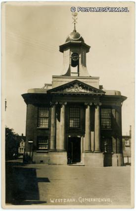 ansichtkaart: Westzaan, Gemeentehuis
