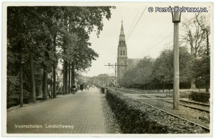 ansichtkaart: Voorschoten, Leidscheweg