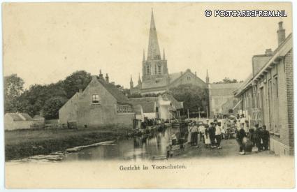 Voorschoten, Gezicht in Voorschoten ansichtkaart: Voorschoten, Gezicht in Voorschoten