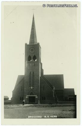 ansichtkaart: Breezand, R.K. Kerk