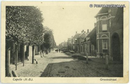 ansichtkaart: 's-Grevelduin-Capelle, Capelle. Grootestraat