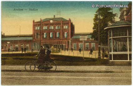 ansichtkaart: Arnhem, Station