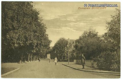 ansichtkaart: Schiedam, Emmaplein