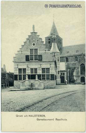 ansichtkaart: Halsteren, Gerestaureerd Raadhuis