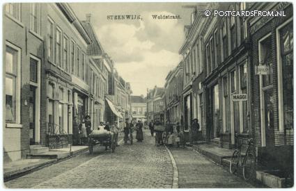 ansichtkaart: Steenwijk, Woldstraat
