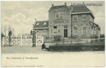 ansichtkaart: Noordgouwe, Het Ziekenhuis te Noordgrouwe