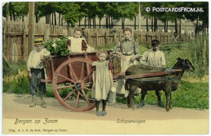 ansichtkaart: Bergen op Zoom, Schapenwagen