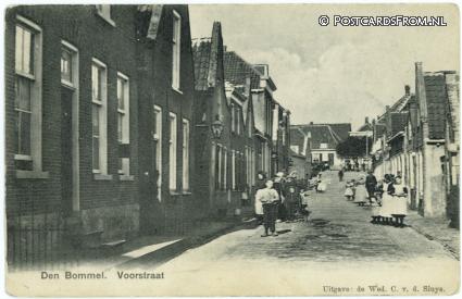 Den Bommel, Voorstraat ansichtkaart: Den Bommel, Voorstraat