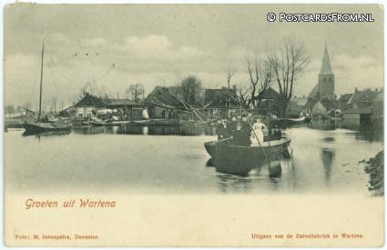 ansichtkaart: Wartena, Groeten uit