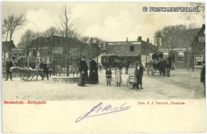 ansichtkaart: Heemstede, Kerkplein