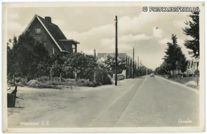 Groede, Voorstraat Z.Z. ansichtkaart: Groede, Voorstraat Z.Z.