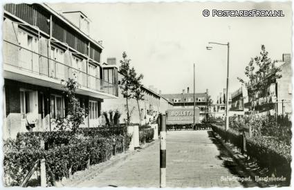 IJsselmonde, Saladijnpad. Vrachtwagen 'Bolletje Beschuit' ansichtkaart: IJsselmonde, Saladijnpad. Vrachtwagen 'Bolletje Beschuit'