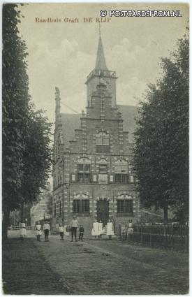 ansichtkaart: Graft, Raadhuis Graft. De Rijp