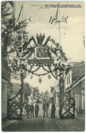 ansichtkaart: Oudshoorn, Dorpsstraat 13 Mei 1909