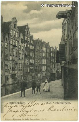 ansichtkaart: Amsterdam, O.Z. Achterburgwal