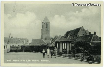 Nieuw-Helvoet, Ned. Hervormde Kerk ansichtkaart: Nieuw-Helvoet, Ned. Hervormde Kerk