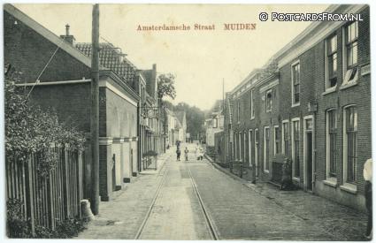 Muiden, Amsterdamsche Straat ansichtkaart: Muiden, Amsterdamsche Straat