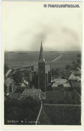 Bedum, R.K. Kerk ansichtkaart: Bedum, R.K. Kerk