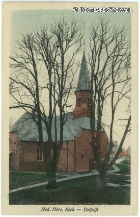 ansichtkaart: Delfzijl, Ned. Herv. Kerk