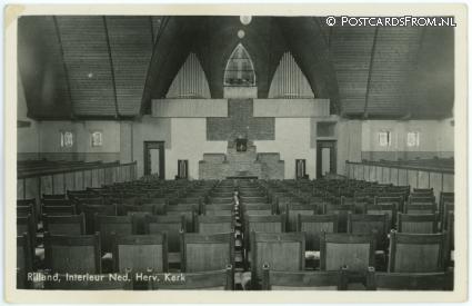 Rilland, Interieur Ned. Herv. Kerk ansichtkaart: Rilland, Interieur Ned. Herv. Kerk