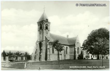 ansichtkaart: Noordgouwe, Ned. Herv. Kerk
