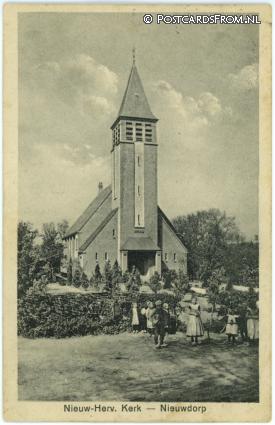 ansichtkaart: Nieuwdorp, Nieuw-Herv. Kerk