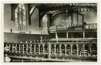 Biervliet, Interieur Ned. Herv. Kerk ansichtkaart: Biervliet, Interieur Ned. Herv. Kerk