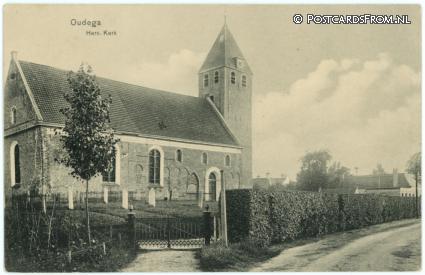 ansichtkaart: Oudega Sm., Herv. Kerk