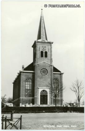 ansichtkaart: Koudum, Ned. Herv. Kerk