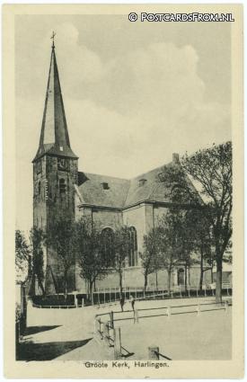 ansichtkaart: Harlingen, Groote Kerk
