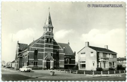 ansichtkaart: Ulrum, Geref. Kerk Leensterweg