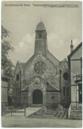 ansichtkaart: Tzummarum, Gereformeerde Kerk