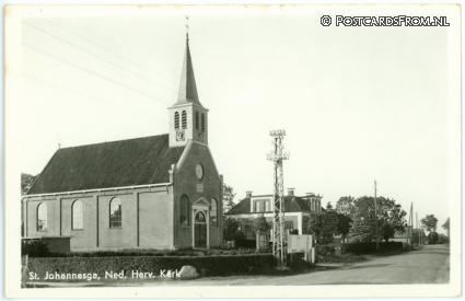 ansichtkaart: Sintjohannesga, Ned. Herv. Kerk